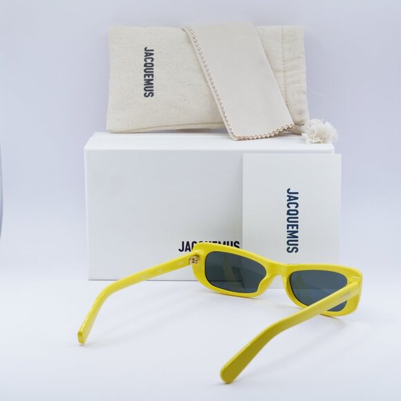 Jacquemus CAPRI JAC/55 C5 Rectangle Sunglasses - Yellow\\Grey main image 3